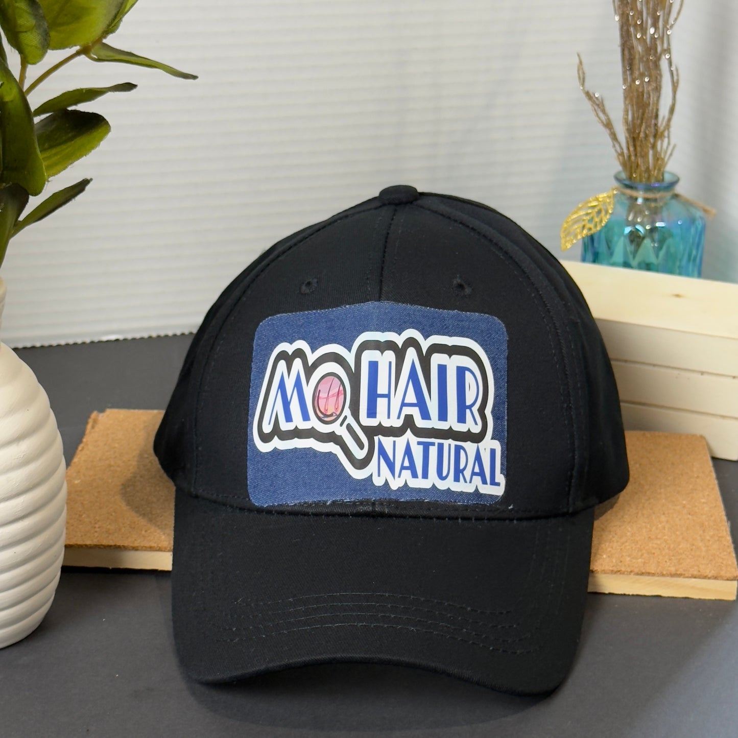 Satin Lined Baseball Elastic Band Natural Hair Opened Cap